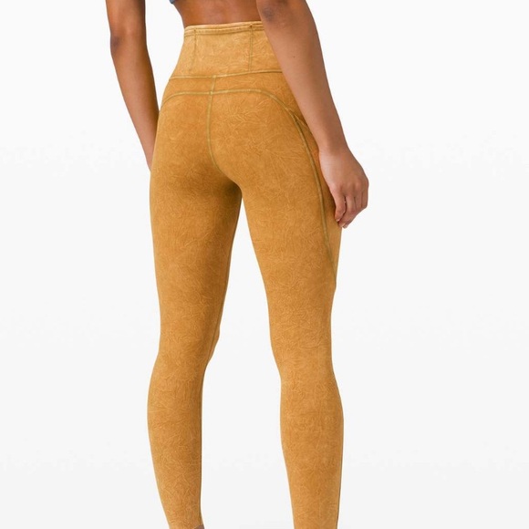 Lululemon Fast and Free Tight II 25" Ice Dye Ice Wash Spiced Bronze - Picture 2 of 10